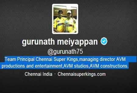 Gurunath Meiyappan changed position 2013 Team Principal CSK